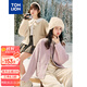 唐獅（TonLion）2023毛呢外套女短款小個(gè)子氣質(zhì)小香風(fēng)呢子上衣 淺紫 L 