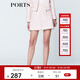 PORTS寶姿  新品商場(chǎng)同款女裝優(yōu)雅撞色半截裙A字裙SN8S001HFQ057 粉紅混色 6