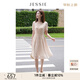 JESSIE【博主同款x花至】法式優(yōu)雅碎花連衣裙女夏季茶歇裙顯瘦裙子 杏色1 M