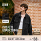 森馬（Semir）森柔牛仔|夾克男牛仔外套秋季寬松翻領(lǐng)上衣街頭潮流103524108101