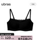 ubras新品舒服蕾無(wú)尺碼低領(lǐng)布丁杯背勾性感蕾絲防竄文胸女士?jì)纫潞谏? title=