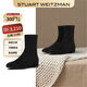 STUART WEITZMAN/SW ODETTA 夏季經(jīng)典粗方跟短靴女鞋靴子圓頭瘦瘦靴奢侈七夕禮物