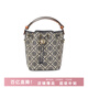 湯麗柏琦（Tory Burch）TB女包新款 T MONOGRAM抽繩水桶包手提單肩斜挎包送女友 166415 海軍藍 405（小號）