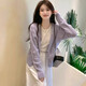 帛飾衣櫥紫色鏤空毛衣薄款外套女2025春秋溫柔風(fēng)開(kāi)衫氣質(zhì)針織開(kāi)衫洋氣上衣 紫色 薄款 1499 S