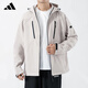 阿迪達斯（adidas）加絨外套戶(hù)外連帽訓練休閑運動(dòng)男裝KG8967 奇跡礬土棕 M
