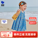 迷你巴拉巴拉女童寶寶親膚柔軟透氣純棉甜美吊帶連衣裙2025夏季 藍(lán)紅色調(diào)00386 100