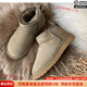 TGS UGG桑坡2025周冬雨mini平底雪地靴羊皮毛一體男女情侶款短靴保暖棉鞋 羚羊棕色2cm 【腳胖腳寬建議大一碼】 36