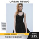 UR2025夏季新款女裝設計感大蝴蝶結裝飾無(wú)袖連衣裙UYV750037 正黑 (偏短) S