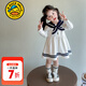 G.DUCKKIDS小黃鴨女童連衣裙秋裝2025新款兒童棉布裙子女孩寶寶海軍領(lǐng)公主裙 海軍裙 100 建議2~3歲【 90-100cm】cm