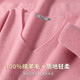 雪中飛（SNOWFLYING）100%綿羊毛女式羊毛衫秋冬舒適基礎款V領(lǐng)針織女衫線(xiàn)衫純色羊毛衫