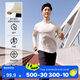 迪卡儂（DECATHLON）冬季內(nèi)搭速干長袖t恤男訓練服運動速干衣健身跑步上衣RUNM 燕麥白（速干+手表視窗） L
