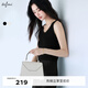 伊芙麗（eifini）蔣欣代言蕾絲V領(lǐng)背心針織衫女2025新款內搭基礎休閑毛衫女 黑色 M