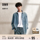 森馬（Semir）森柔牛仔|長(cháng)袖襯衫男復古水洗牛仔外套秋季寬松上衣103524105101