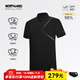 諾詩(shī)蘭（NORTHLAND）25夏季男翻領(lǐng)短袖T恤upf40+防曬透氣彈力Polo衫男NTSEH5320S 純黑色 2XL (180)