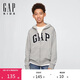 GAPGap男童2025春季新款字母logo拉鏈連帽衛衣多色兒童裝美版743966