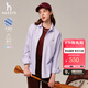 HAZZYS哈吉斯女裝 秋季款女【PHIZ系列】牛津紡襯衫女ASCSK1BCX01 紫紅色PP XL (170/92A 42)