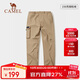 駱駝（CAMEL）戶(hù)外寬松軟殼褲戶(hù)外防風(fēng)防寒工裝直筒運動(dòng)長(cháng)褲 A23CA4a9007