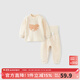 童泰寶寶套裝四季純棉嬰兒衣服男童女童高腰護(hù)肚長(zhǎng)褲肩開圓領(lǐng)上衣 卡其 110 cm