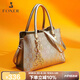 金狐貍（FOXER）女士包包女包大容量單肩斜挎包手提包大包托特包七夕情人節(jié)禮物