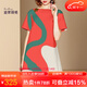 迪菲麗格2022新款歐美時(shí)尚印花連衣裙女夏季短袖氣質(zhì)A字裙子 圖片色 均碼 M