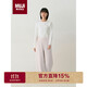 無印良品（MUJI）女式 發(fā)熱毛毛紗 家居長褲女士睡褲 煙熏粉色 S-M