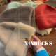 XINBUCKS精品兔毛毛線(xiàn)帽子女加厚冷帽美式套頭保暖針織帽子男大頭圍護耳冬 米色（精品兔毛） 均碼 54-62CM