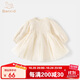 班喜迪女童連衣裙秋裝2025新款洋氣寶寶網(wǎng)紗公主裙周歲禮服春秋兒童裙子 米色 80