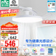 雷士（NVC）風(fēng)扇燈餐廳吊扇燈led臥室北歐客廳燈三防 全光譜護(hù)眼 枕邊風(fēng) 【全光譜/1級(jí)能效】42寸93瓦云逸