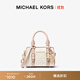 MICHAEL KORS邁克高仕 MK Bedford 超小號老花手提包 香草白/裸粉  173 迷你