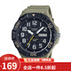 卡西歐(CASIO)學生運動手表男 簡約防水兒童表日期星期樹脂皮帶手表 MRW-210H-5A