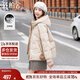絲柏舍90絨短款連帽羽絨服2025冬裝新款女裝小個(gè)子保暖外套