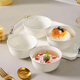斯凱綈（Sky Top）米飯碗陶瓷小湯碗骨瓷純白家用喬遷酒店餐具4.5英寸金鐘碗4件套裝