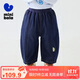 迷你巴拉男女童褲子2025春秋新品彈力兒童寬松直筒牛仔褲長(cháng)褲