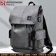 羅梅達爾（Rommedal）雙肩包男高檔背包大容量休閑商務(wù)電腦包旅行包時(shí)尚雙肩包男士書(shū)包 灰色拉鏈43*30*16CM