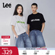Lee25新品寬松版單褶設計中淺藍水洗男女同款牛仔短褲潮流A08125 中淺藍色 L