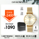 安普里奧·阿瑪尼（Emporio Armani）手表女生 小金表簡(jiǎn)約鋼帶歐美腕表生日禮物送女友AR1957