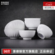 景德鎮官方陶瓷簡(jiǎn)約吃飯碗高溫白瓷家用盤(pán)湯碗瓷器新結婚喬遷中秋節禮物 【經(jīng)典純白】月白-飯碗*4+面碗*2