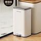 麥桶桶（Mr.Bin）客廳垃圾桶廚房大號腳踏高顏值家用衛生間帶蓋雙桶腳踩不銹鋼法式 【廚房/客廳推薦】 極光白 30L 丨法式極簡(jiǎn)