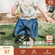 white wheat2025夏季新款兒童褲子休閑薄款百搭男女童牛仔寶寶短褲 藍(lán)色 90 cm