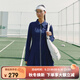 艾萊依（ERAL）防曬服2025夏季新款防曬衣UPF100+涼感原紗女修身戶外運動連衣裙 海石藍 S 155