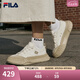 斐樂(lè )（FILA）官方女鞋FOSSO復古帆布鞋新款川行鞋休閑運動(dòng)鞋 奶白/素卡其-GD 36.5