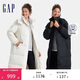 GAP女裝秋冬洋氣立領(lǐng)連帽長(cháng)款羽絨服純色簡(jiǎn)約保暖外套680505