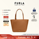 芙拉（FURLA）[11.11搶先購]MIADIVA牛皮中號女士上班通勤手提托特包子母包 棕色