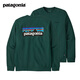 巴塔哥尼亞（Patagonia）男女士情侶款Logo混紡棉加絨加厚套頭衛衣P-6UprisalCrew 39657 CASG M