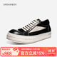 dreambox鈞博vibram男鞋2025春夏新款男士鞋水洗馬皮運動(dòng)休閑板鞋 黑面白底 41