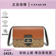 COACH蔻馳（COACH）MORGAN系列經(jīng)典標志圖案女士教師節禮物送女生卡其色拼色CM713IME7V