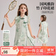 ASK JUNIOR女童連衣裙2025夏裝新品兒童國風(fēng)漢服裙薄款透氣青少年旗袍