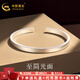 中國黃金（CHINA GOLD）銀手鐲足銀寬面方形手鐲情侶手鐲實(shí)心手鐲送對(duì)象女友七夕禮物 約38g【素圈男款】