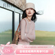 菲妮迪（FINITY）針織衫2025春秋季新款拼接撞色混紡開衫上衣女 粉色 L