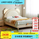 LINSY KIDS林氏家具兒童床新款男女孩兒童房帶燈考拉床BC356 【乳酪白|升級夜燈款】床+床墊 1500mm*2000mm